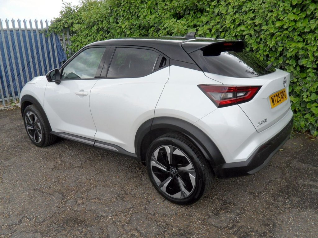 USED 2025 25 NISSAN JUKE 1.6 Tekna+ SUV 5dr Petrol Hybrid Auto Euro 6 (143 ps) Pearl White - Nissan Warranty 2028