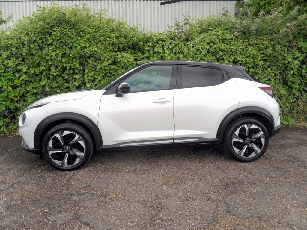 USED 2025 25 NISSAN JUKE 1.6 Tekna+ SUV 5dr Petrol Hybrid Auto Euro 6 (143 ps) Pearl White - Nissan Warranty 2028