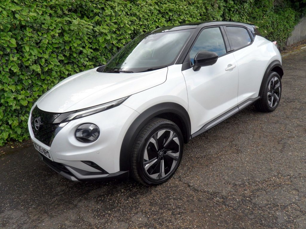 USED 2025 25 NISSAN JUKE 1.6 Tekna+ SUV 5dr Petrol Hybrid Auto Euro 6 (143 ps) Pearl White - Nissan Warranty 2028