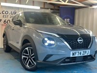 USED 2024 74 NISSAN JUKE 1.6 N-Connecta SUV 5dr Petrol Hybrid Auto Euro 6 (143 ps)+2 KEYS+1 FORMER KEEPER+HISTORY+HALF LEATHER SEATS+PARK CONTROL+NAV+PRIVACY+MEDIA+BLUETOOTH+DIGITAL DASH+APPS+USB+DAB+ALLOYS+CLIMATE+CRUISE+ 2 KEYS+1 FORMER KEEPER+HISTORY+HALF LEATHER SEATS+PARK CONTROL+NAV+PRIVACY+MEDIA+BLUETOOTH+DIGITAL DASH+APPS+USB+DAB+ALLOYS+CLIMATE+CRUISE+HPI CLEAR