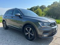 USED 2018 18 VOLKSWAGEN TIGUAN 2.0 TDI SE SUV 5dr Diesel Manual Euro 6 (s/s) (150 ps) APPLE CARPLAY/ANDROID AUTO + PARKING SENSORS FRONT & REAR + EXCEPTIONAL FAMILY SUV + ADAPTIVE CRUISE CONTROL + REAR TRAY-TABLES WITH CUPHOLDERS + 3-ZONE CLIMATE CONTROL WITH ELECTRONIC AIR CON + SAT NAV + LANE ASSIST + REMOTE CENTRAL LOCKING WITH 2 KEYS + BLUETOOTH WITH USB PORTS + MULTIFUNCTION LEATHER TRIMMED STEERING WHEEL + RAIN SENSING WIPERS + 18' PATAGONIA ALLOY WHEELS WITH TPMS