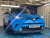 USED 2018 68 TOYOTA C-HR 1.8 VVT-h Dynamic SUV 5dr Petrol Hybrid CVT Euro 6 (s/s) (122 ps)+2 KEYS+2 FORMER KEEPERS+CRUISE+FSH 7 STAMPS+PARK CONTROL WITH CAM+HEATED SEATS+CLIMATE+BLUETOOTH+MEDIA+APPS+DAB+PRIVACY+ALLOYS+HPI CLEAR+VOSA HISTORY+FULL DEALER FACILITIES+FINANCE ARRANGED+CLEAN +GREAT DRIVE+GOOD MPG 2 KEYS+2 FORMER KEEPERS+CRUISE+FSH 7 STAMPS+PARK CONTROL WITH CAM+HEATED SEATS+CLIMATE+BLUETOOTH+MEDIA+APPS+DAB+PRIVACY+ALLOYS+HPI CLEAR