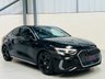 USED 2020 70 AUDI A3 1.5 TFSI 35 S line Saloon 4dr Petrol Manual Euro 6 (s/s) (150 ps) Mythos Black | Black Leather Interior | Heated Seats | Reverse Camera | Privacy Glass | ULEZ OK