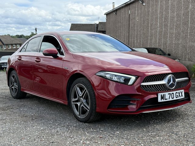 View our Mercedes-Benz A-Class 1.3 A250e 15.6kWh AMG Line Saloon 4 Door Petrol Plug-in Hybrid Automatic Red 8G-DCT Euro 6 