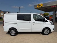 USED 2022 22 FORD TRANSIT CUSTOM LIMITED CREW VAN 2.0 TDCI 300 130 BHP L1 H1 6 SEAT DOUBLE CAB **AUTOMATIC**IMMACULATE**FSH** 