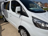 USED 2022 22 FORD TRANSIT CUSTOM LIMITED CREW VAN 2.0 TDCI 300 130 BHP L1 H1 6 SEAT DOUBLE CAB **AUTOMATIC**IMMACULATE**FSH** 