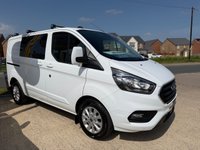 USED 2022 22 FORD TRANSIT CUSTOM LIMITED CREW VAN 2.0 TDCI 300 130 BHP L1 H1 6 SEAT DOUBLE CAB **AUTOMATIC**IMMACULATE**FSH** 
