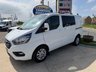 USED 2022 22 FORD TRANSIT CUSTOM LIMITED CREW VAN 2.0 TDCI 300 130 BHP L1 H1 6 SEAT DOUBLE CAB **AUTOMATIC**IMMACULATE**FSH** 