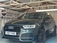 USED 2017 67 AUDI Q3 2.0 TDI Black Edition SUV 5dr Diesel S Tronic quattro Euro 6 (s/s) (150 ps)+2 KEYS+1 FORMER KEEPER+PRIVACY+HISTORY WITH GEARBOX SERVICE+ALLOYS+PARK CONTROL+HALF LEATHER HEATED SEATS+CLIMATE+CRUISE+BLUETOOTH+MEDIA+NAV 2 KEYS+1 FORMER KEEPER+PRIVACY+HISTORY WITH GEARBOX SERVICE+ALLOYS+PARK CONTROL+HALF LEATHER HEATED SEATS+CLIMATE+CRUISE+BLUETOOTH+MEDIA+NAV+HPI CLEAR
