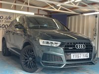 USED 2017 67 AUDI Q3 2.0 TDI Black Edition SUV 5dr Diesel S Tronic quattro Euro 6 (s/s) (150 ps)+2 KEYS+1 FORMER KEEPER+PRIVACY+HISTORY WITH GEARBOX SERVICE+ALLOYS+PARK CONTROL+HALF LEATHER HEATED SEATS+CLIMATE+CRUISE+BLUETOOTH+MEDIA+NAV 2 KEYS+1 FORMER KEEPER+PRIVACY+HISTORY WITH GEARBOX SERVICE+ALLOYS+PARK CONTROL+HALF LEATHER HEATED SEATS+CLIMATE+CRUISE+BLUETOOTH+MEDIA+NAV+HPI CLEAR