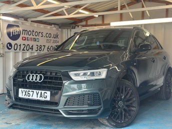 2017 AUDI Q3 2.0 TDI Black Edition SUV 5dr Diesel S Tronic quattro Euro 6 (s/s) (150 ps)+2 KEYS+1 FORMER KEEPER+PRIVACY+HISTORY WITH GEARBOX SERVICE+ALLOYS+PARK CONTROL+HALF LEATHER HEATED SEATS+CLIMATE+CRUISE+BLUETOOTH+MEDIA+NAV &pound;15490.00