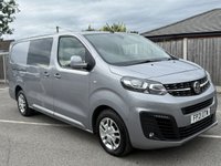 USED 2021 21 VAUXHALL VIVARO 2.0 Turbo D 3100 Sportive Crew Van Double Cab 5dr Diesel Manual L2 H1 Euro 6 (s/s) (120 ps) This Vauxhall Vivaro is a 2021 model with only one owner from new and a clear vehicle history check, offering you peace of mind.  It features a powerful and efficient 2.0 litre Turbo D diesel engine, meeting Euro 6 emission standards.  This L2 H1 Crew Van derivative, specifically the 3100 Sportive trim, is designed for versatility and practicality.  The Turbo D 3100 Sportive variant is well equipped, indicating a higher specification compared to standard models. Its Euro 6 compliance.