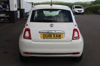 USED 2018 18 FIAT 500 1.2 Lounge Hatchback 3dr Petrol Manual Euro 6 (s/s) (69 bhp) FINISHED IN BOSSA NOVA WHITE--NAV