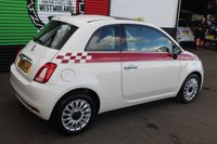 USED 2018 18 FIAT 500 1.2 Lounge Hatchback 3dr Petrol Manual Euro 6 (s/s) (69 bhp) FINISHED IN BOSSA NOVA WHITE--NAV