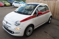 USED 2018 18 FIAT 500 1.2 Lounge Hatchback 3dr Petrol Manual Euro 6 (s/s) (69 bhp) FINISHED IN BOSSA NOVA WHITE--NAV