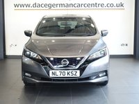 USED 2020 70 NISSAN LEAF 40kWh N-Connecta Hatchback 5dr Electric Auto (150 ps) FULL SERVICE HISTORY + SATELLITE NAVIGATION + APPLE CARPLAY / ANDROID AUTO + BLUETOOTH CONNECTIVITY INCLUDING MEDIA STREAMING + 360 DEGREE VIEW CAMERA + TOUCH SCREEN MEDIA DISPLAY BLIND SPOT ASSIST + LANE ASSIST + DAB DIGITAL + HEATED LEATHER MULTI FUNCTIONAL STEERING WHEEL + CLIMATE CONTROL + AIR CONDITIONING + IN CAR ENTERTAINMENT + AUTOMATIC LED HEADLIGHTS + LED DAY TIME RUNNING LIGHTS + AUTOMATIC WIPERS WITH RAIN SENSOR + ELECTRIC WINDOWS + ELECTRIC HEATED POWER FOLDING DOOR MIRRORS