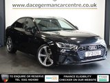 USED 2021 21 AUDI A4 2.0 TDI 35 Black Edition Saloon 4dr Diesel S Tronic Euro 6 (s/s) (163 ps) FULL AUDI MAIN DEALER SERVICE HISTORY + VIRTUAL COCKPIT DIGITAL DASH DISPLAY + SATELLITE NAVIGATION + REAR VIEW CAMERA + APPLE CARPLAY / ANDROID AUTO + BLUETOOTH PHONE AND MEDIA CONNECTIVITY + APPS CONTROL + IN CAR ENTERTAINMENT WITH MEDIA DISPLAY + AUTOMATIC LED HEADLIGHTS + DAB DIGITAL RADIO + THREE ZONE CLIMATE CONTROL + AIR CONDITIONING + ECO STOP/START SYSTEM + SELECTABLE DRIVING MODES + FRONT AND REAR PARKING SENSORS + 19 INCH ALLOY WHEELS + AUTOMATIC WIPERS WITH RAIN SENSOR + KEYLESS STAR