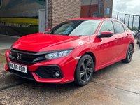 USED 2018 68 HONDA CIVIC 1.6 i-DTEC SR Hatchback 5 Door Diesel Manual Red Euro 6 1 Owner from New +DAB RADIO+REVERSE CAM+SENSORS