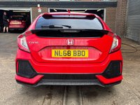 USED 2018 68 HONDA CIVIC 1.6 i-DTEC SR Hatchback 5 Door Diesel Manual Red Euro 6 1 Owner from New +DAB RADIO+REVERSE CAM+SENSORS