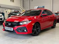 USED 2018 68 HONDA CIVIC 1.6 i-DTEC SR Hatchback 5 Door Diesel Manual Red Euro 6 1 Owner from New +DAB RADIO+REVERSE CAM+SENSORS