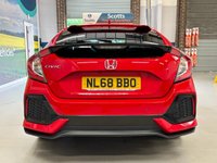 USED 2018 68 HONDA CIVIC 1.6 i-DTEC SR Hatchback 5 Door Diesel Manual Red Euro 6 1 Owner from New +DAB RADIO+REVERSE CAM+SENSORS