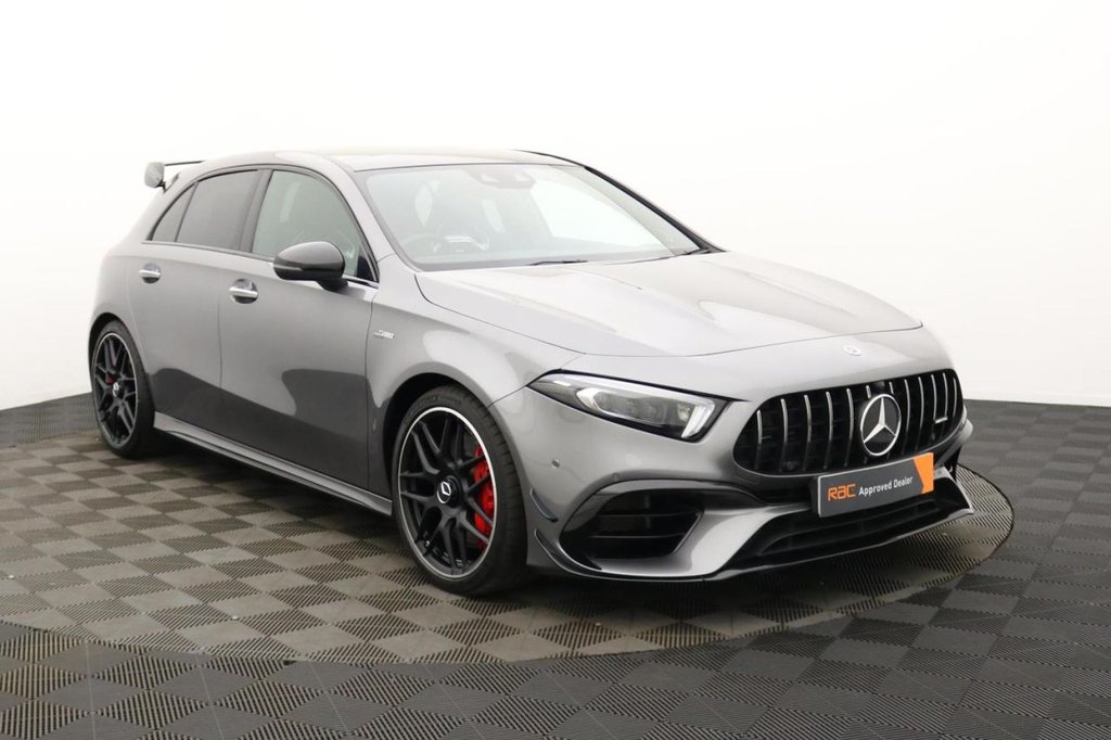 USED 2020 70 MERCEDES-BENZ A-CLASS 2.0 A45 AMG S Plus Hatchback 5dr Petrol 8G-DCT 4MATIC+ Euro 6 (s/s) (421 ps) Pan Roof, Sat Nav, Camera