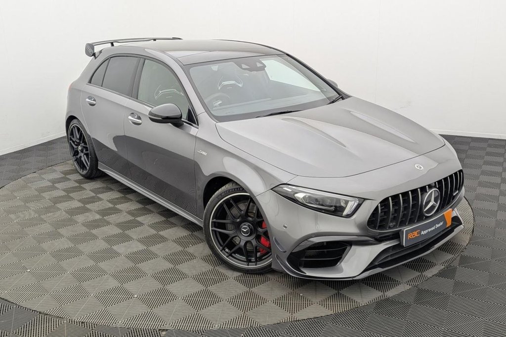 USED 2020 70 MERCEDES-BENZ A-CLASS 2.0 A45 AMG S Plus Hatchback 5dr Petrol 8G-DCT 4MATIC+ Euro 6 (s/s) (421 ps) Pan Roof, Sat Nav, Camera
