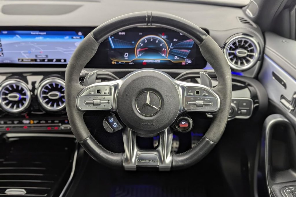 USED 2020 70 MERCEDES-BENZ A-CLASS 2.0 A45 AMG S Plus Hatchback 5dr Petrol 8G-DCT 4MATIC+ Euro 6 (s/s) (421 ps) Pan Roof, Sat Nav, Camera