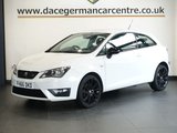 USED 2016 66 SEAT IBIZA 1.2 TSI FR Sport Coupe 3dr Petrol Manual Euro 6 (110 ps) SATELLITE NAVIGATION + APPLE CARPLAY / ANDROID AUTO + BLUETOOTH CONNECTIVITY INCLUDING MEDIA STREAMING + APPS CONTROL + DAB DIGITAL RADIO + IN CAR ENTERTAINMENT WITH TOUCH SCREEN MEDIA DISPLAY + CLIMATE CONTROL + AIR CONDITIONING + ECO STOP START SYSTEM + HILL HOLD START ASSIST + DAY TIME RUNNING LIGHTS + LEATHER MULTI FUNCTIONAL STEERING WHEEL + VOICE COMMAND + AUTOMATIC WIPERS WITH RAIN SENSOR + ELECTRIC HEATED DOOR MIRRORS + ELECTRIC WINDOWS + 60/40 FOLDING REAR SEATS