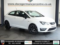 USED 2016 66 SEAT IBIZA 1.2 TSI FR Sport Coupe 3dr Petrol Manual Euro 6 (110 ps) SATELLITE NAVIGATION + APPLE CARPLAY / ANDROID AUTO + BLUETOOTH CONNECTIVITY INCLUDING MEDIA STREAMING + APPS CONTROL + DAB DIGITAL RADIO + IN CAR ENTERTAINMENT WITH TOUCH SCREEN MEDIA DISPLAY + CLIMATE CONTROL + AIR CONDITIONING + ECO STOP START SYSTEM + HILL HOLD START ASSIST + DAY TIME RUNNING LIGHTS + LEATHER MULTI FUNCTIONAL STEERING WHEEL + VOICE COMMAND + AUTOMATIC WIPERS WITH RAIN SENSOR + ELECTRIC HEATED DOOR MIRRORS + ELECTRIC WINDOWS + 60/40 FOLDING REAR SEATS