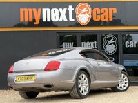 USED 2005 05 BENTLEY CONTINENTAL 6.0 GT Coupe 2dr Petrol Automatic (410 g/km, 552 bhp) SILVER TEMPEST OVER COGNAC HIDE + LOW MILEAGE + 2 OWNERS FROM NEW + SAT NAV + ALLOYS + 2 KEYS + 6 MONTHS PLATINUM WARRANTY +