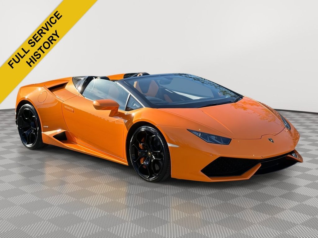 USED 2017 17 LAMBORGHINI HURACAN 5.2 V10 LP 610-4 Spyder 2dr Petrol LDF 4WD Euro 6 (s/s) (610 ps) 2 OWNER, FDSH, 3 KEY, PPF