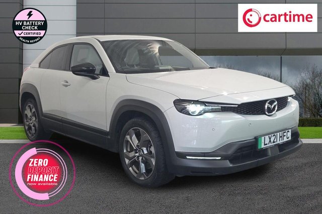 View our Mazda MX-30 35.5kWh Sport Lux SUV 5dr Electric Auto (145 ps) Reverse Camera, Reverse Parking Aid, Android Auto / Apple CarPlay, Heated Front Seats, Touchscreen