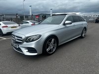 USED 2017 66 MERCEDES-BENZ E-CLASS 2.0 E220d AMG Line (Premium) Estate 5dr Diesel G-Tronic+ Euro 6 (s/s) (194 ps) REVERSING CAMERA, HEATED SEATS, DIGITAL COCKPIT