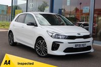 USED 2019 19 KIA RIO 1.0 T-GDi GT-Line S Hatchback 5dr Petrol Manual Euro 6 (s/s) (118 bhp) - EURO 6 - ULEZ, SAT NAV, HTD/LEATHER, R/CAMERA, LEDS, 17" ALLOYS, CRUISE/LDW/BSA, APPLE/ANDROID CARPLAY, DAB & BLUETOOTH