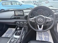 USED 2016 66 MAZDA MX-5 White 1.5 SKYACTIV-G convertible, 54,000 miles, Euro 6, Sat nav, Leather, Electric roof, 6-Speed manual, 16in Alloys, 7in Touchscreen ULEZ compliant. This stunning 2016 Mazda MX-5 1.5 SKYACTIV-G Icon Convertible is a fantastic example of one of the most iconic and enjoyable sports cars on the road today. Having had just two owners from new, this MX-5 has been well cared for throughout its life and offers the perfect combination of style, reliability, performance, and economy. Powered by Mazda's renowned 1.5 litre SKYACTIV-G petrol engine and paired with a smooth manual gearbox, it delivers an engaging driving experience with precise handling,