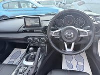 USED 2016 66 MAZDA MX-5 White 1.5 SKYACTIV-G convertible, 54,000 miles, Euro 6, Sat nav, Leather, Electric roof, 6-Speed manual, 16in Alloys, 7in Touchscreen ULEZ compliant. This stunning 2016 Mazda MX-5 1.5 SKYACTIV-G Icon Convertible is a fantastic example of one of the most iconic and enjoyable sports cars on the road today. Having had just two owners from new, this MX-5 has been well cared for throughout its life and offers the perfect combination of style, reliability, performance, and economy. Powered by Mazda's renowned 1.5 litre SKYACTIV-G petrol engine and paired with a smooth manual gearbox, it delivers an engaging driving experience with precise handling,