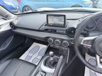 USED 2016 66 MAZDA MX-5 White 1.5 SKYACTIV-G convertible, 54,000 miles, Euro 6, Sat nav, Leather, Electric roof, 6-Speed manual, 16in Alloys, 7in Touchscreen ULEZ compliant. This stunning 2016 Mazda MX-5 1.5 SKYACTIV-G Icon Convertible is a fantastic example of one of the most iconic and enjoyable sports cars on the road today. Having had just two owners from new, this MX-5 has been well cared for throughout its life and offers the perfect combination of style, reliability, performance, and economy. Powered by Mazda's renowned 1.5 litre SKYACTIV-G petrol engine and paired with a smooth manual gearbox, it delivers an engaging driving experience with precise handling,