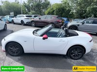 USED 2016 66 MAZDA MX-5 White 1.5 SKYACTIV-G convertible, 54,000 miles, Euro 6, Sat nav, Leather, Electric roof, 6-Speed manual, 16in Alloys, 7in Touchscreen ULEZ compliant. This stunning 2016 Mazda MX-5 1.5 SKYACTIV-G Icon Convertible is a fantastic example of one of the most iconic and enjoyable sports cars on the road today. Having had just two owners from new, this MX-5 has been well cared for throughout its life and offers the perfect combination of style, reliability, performance, and economy. Powered by Mazda's renowned 1.5 litre SKYACTIV-G petrol engine and paired with a smooth manual gearbox, it delivers an engaging driving experience with precise handling,