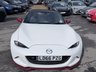 USED 2016 66 MAZDA MX-5 White 1.5 SKYACTIV-G convertible, 54,000 miles, Euro 6, Sat nav, Leather, Electric roof, 6-Speed manual, 16in Alloys, 7in Touchscreen ULEZ compliant. This stunning 2016 Mazda MX-5 1.5 SKYACTIV-G Icon Convertible is a fantastic example of one of the most iconic and enjoyable sports cars on the road today. Having had just two owners from new, this MX-5 has been well cared for throughout its life and offers the perfect combination of style, reliability, performance, and economy. Powered by Mazda's renowned 1.5 litre SKYACTIV-G petrol engine and paired with a smooth manual gearbox, it delivers an engaging driving experience with precise handling,