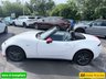 USED 2016 66 MAZDA MX-5 White 1.5 SKYACTIV-G convertible, 54,000 miles, Euro 6, Sat nav, Leather, Electric roof, 6-Speed manual, 16in Alloys, 7in Touchscreen ULEZ compliant. This stunning 2016 Mazda MX-5 1.5 SKYACTIV-G Icon Convertible is a fantastic example of one of the most iconic and enjoyable sports cars on the road today. Having had just two owners from new, this MX-5 has been well cared for throughout its life and offers the perfect combination of style, reliability, performance, and economy. Powered by Mazda's renowned 1.5 litre SKYACTIV-G petrol engine and paired with a smooth manual gearbox, it delivers an engaging driving experience with precise handling,