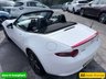 USED 2016 66 MAZDA MX-5 White 1.5 SKYACTIV-G convertible, 54,000 miles, Euro 6, Sat nav, Leather, Electric roof, 6-Speed manual, 16in Alloys, 7in Touchscreen ULEZ compliant. This stunning 2016 Mazda MX-5 1.5 SKYACTIV-G Icon Convertible is a fantastic example of one of the most iconic and enjoyable sports cars on the road today. Having had just two owners from new, this MX-5 has been well cared for throughout its life and offers the perfect combination of style, reliability, performance, and economy. Powered by Mazda's renowned 1.5 litre SKYACTIV-G petrol engine and paired with a smooth manual gearbox, it delivers an engaging driving experience with precise handling,
