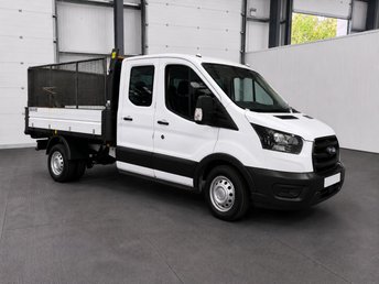 2023 FORD TRANSIT 2.0 350 EcoBlue Leader Chassis Double Cab RWD L3 Euro 6 (s/s) (130 ps) Cage Tipper &pound;24490.00