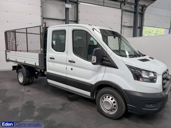 2023 FORD TRANSIT 2.0 350 EcoBlue Leader Chassis Double Cab RWD L3 Euro 6 (s/s) (130 ps) Cage Tipper &pound;24490.00