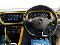 USED 2018 67 VOLKSWAGEN T-ROC 1.0 TSI Design SUV 5dr Petrol Manual Euro 6 (s/s) (115 ps) Lots of Service History, Apple Carplay & Android Auto, Adaptive Cruise, Bluetooth, Park Pilot, Turmeric Yellow with Black Roof & 2 Keys