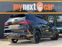 USED 2021 21 BMW X5 M 4.4i V8 Competition SUV 5dr Petrol Auto xDrive Euro 6 (s/s) (625 ps) BMW X5M COMPETITION + MASSIVE SPECIFICATION INCLUDING + BLACK SAPPHIRE EXTERIOR PAINT + (FULL MERINO LEATHER) SAKHIR ORANGE & BLACK INTERIOR + LASER LED HEADLIGHTS + SKY LOUNGE PANORAMIC ROOF + HEADS UP DISPLAY + BOWERS & WILKINS DIAMOND SURROUND SOUND SYSTEM + HEATED & COOLED ELECTRIC MASSAGING SEATS + HEATED & COOLED CUPHOLDERS + VISIBILITY PACK + COMFORT PLUS PACKAGE + TECHNOLOGY PLUS PACKAGE + 21-22 " ALLOYS + DRIVING ASSISTANT PROFESSIONAL + ADAPTIVE M PROFESSIONAL SUSPENSION + BMW GESTURE
