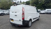 USED 2019 19 FORD TRANSIT CUSTOM L1 H1 Tdci 105 PS SWB 320 With Air Conditioning, Electric Windows, Cruise Control, Parkinf Sensors, Speed Limiter 70 MPH, Internal Racking, RooF rack in great condition . 1 Owner from New - 4 Service Stamps in the service book . Presenting the Ford Transit Custom L1 H1, a short wheelbase 320 variant finished in great condition and powered by the dependable 105 PS 2.0-litre TDCi diesel engine. This van has had just one owner from new and comes with a fully stamped service book showing four service records. The specification is tailored for practical daily use, including air conditioning, electric windows, cruise control, parking sensors, a 70 mph speed limiter, internal racking for secure load organisation, and a roof rack for additional carrying capacity. A well-maintained, owner-from-new Transit Custom ready for immediate professional operation.  