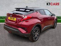 USED 2018 18 TOYOTA C-HR 1.8 VVT-h Red Edition SUV 5dr Petrol Hybrid CVT Euro 6 (s/s) (122 ps) Mot 26th May 2027, No Advisories, + Full Dealer History, 8 Services, + 1 Previous Owner, last keeper 2022, + 3 Months Warranty, + ULEZ compliant, + Park assist with sensors/rear camera, + Bluetooth, + Sat nav, + DAB radio, + JBL sound system, + Folding mirrors, + Auto wipers/lights, + Hillstart assist, + Speed limiter, + Blindspot monitor, + Climate control, + Isofix, + Alloys