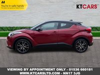 USED 2018 18 TOYOTA C-HR 1.8 VVT-h Red Edition SUV 5dr Petrol Hybrid CVT Euro 6 (s/s) (122 ps) Mot 26th May 2027, No Advisories, + Full Dealer History, 8 Services, + 1 Previous Owner, last keeper 2022, + 3 Months Warranty, + ULEZ compliant, + Park assist with sensors/rear camera, + Bluetooth, + Sat nav, + DAB radio, + JBL sound system, + Folding mirrors, + Auto wipers/lights, + Hillstart assist, + Speed limiter, + Blindspot monitor, + Climate control, + Isofix, + Alloys