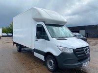USED 2021 21 MERCEDES-BENZ SPRINTER 2.1 316 CDI PROGRESSIVE L3 LUTON LWB BOX TAIL LIFT VAN RWD 161BHP. EURO 6 ULEZ. FINANCE. PX 1 OWNER. 161BHP. LOW 89K MILES. LUTON TAIL LIFT. PX.